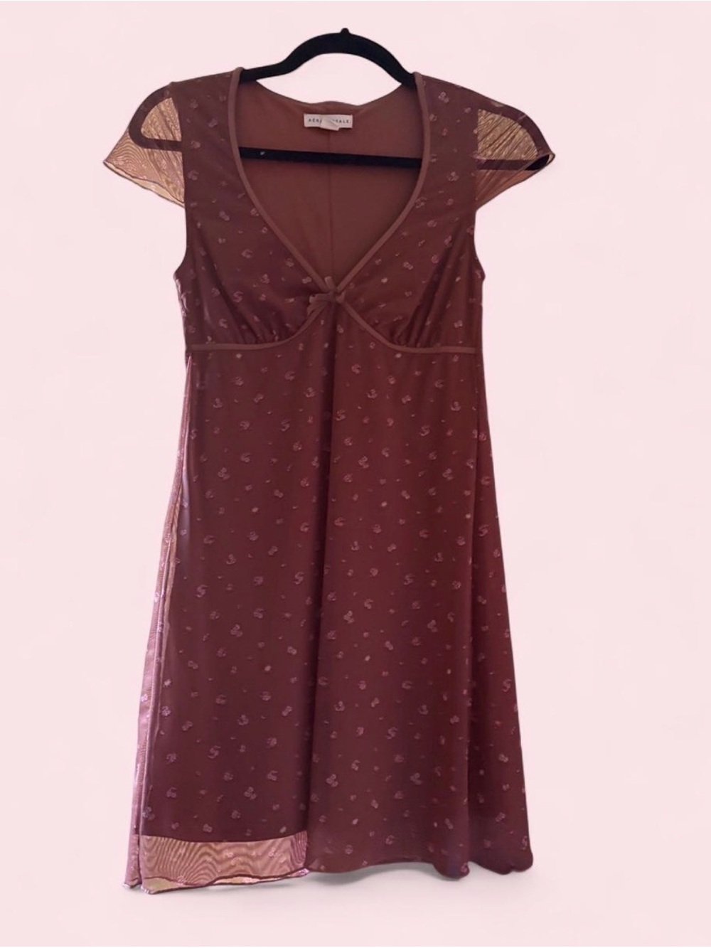 Aeropostale Brown Floral A-Line Midi Dress